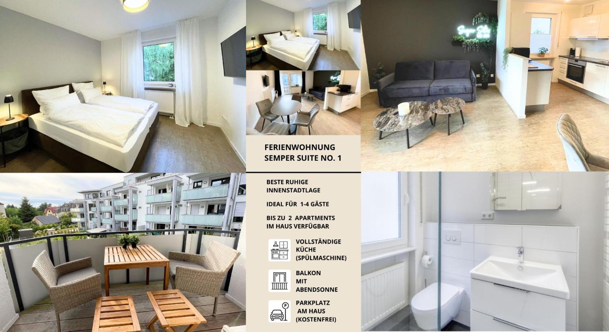 באיירוט Semper Suite No1 - 2Zi Fewo 1-4 Pers, Balkon, Parkplatz, Hofgartennaehe מראה חיצוני תמונה
